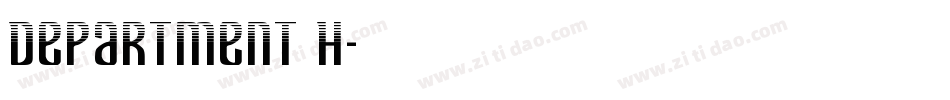 Department H字体转换